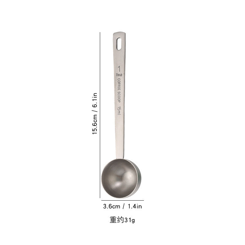 Professional Stainless Steel Coffee Measuring Spoon - 15ml Precision Scoop for Coffee Beans & Baking