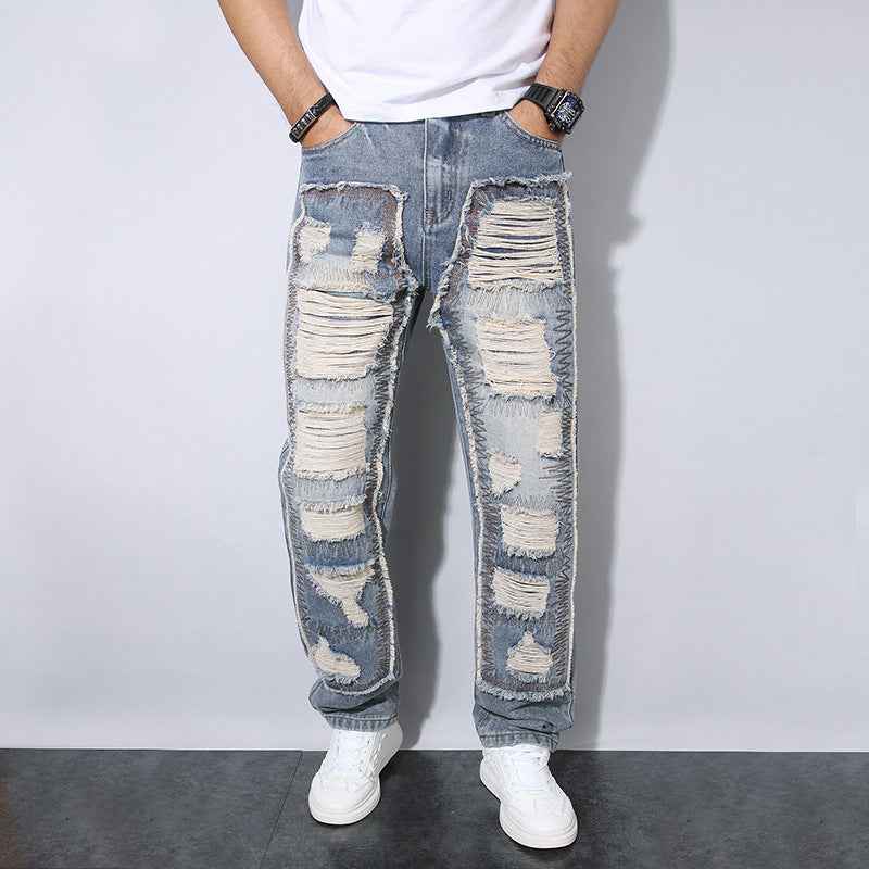Men's Straight Wrinkle-resistant Loose Casual Jeans