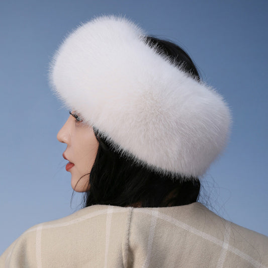 Autumn Winter Fur Hair Ring Hat - Thickened Topless Design