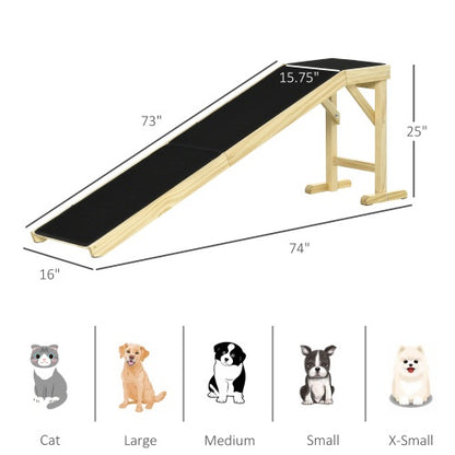 Ramp For Dog Bed, Pet Ramp For Dog With Non-slip Carpet And Top Platform - DropOnline.co