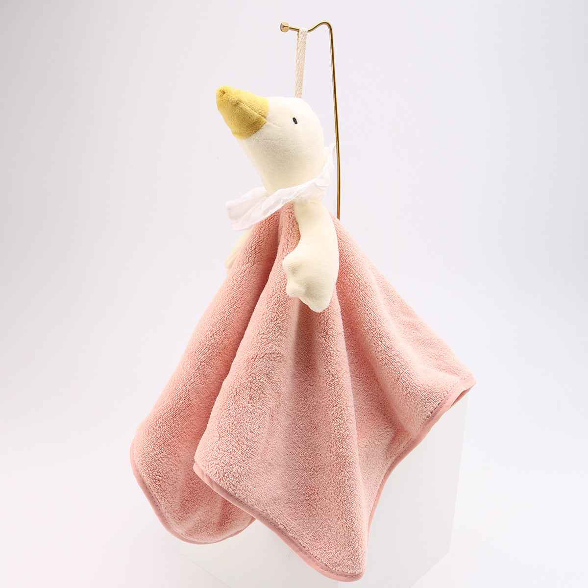 Cartoon Goose Hanging Bathroom Coral Fleece Soft Absorbent Household Hand Towel