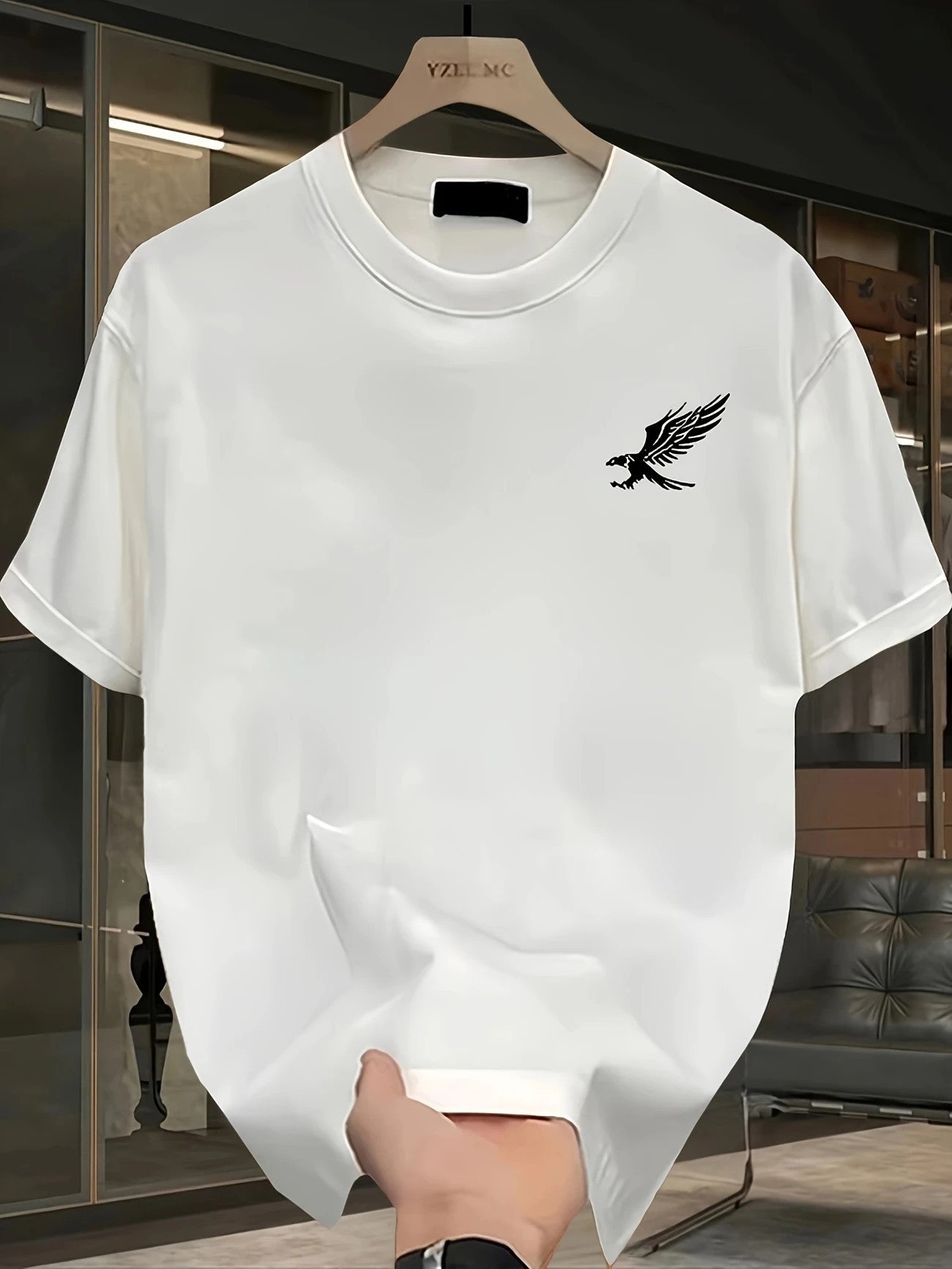 Men's Mesh Print Casual T-Shirt - Breathable Graphic Tee
