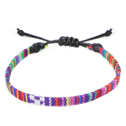 Hand Woven Rainbow Color Anklet Bohemian Style - DropOnline.co