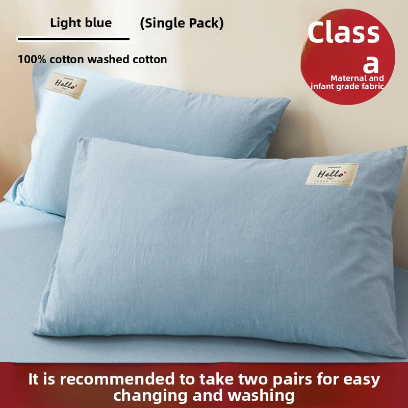 Pure Cotton Pillowcase - Premium Natural Fiber Pillow Cover