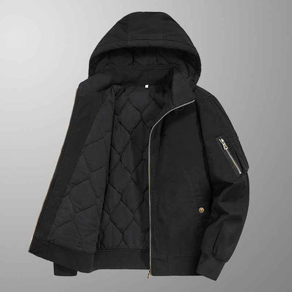 Men's Casual Hooded Padded Work Jacket