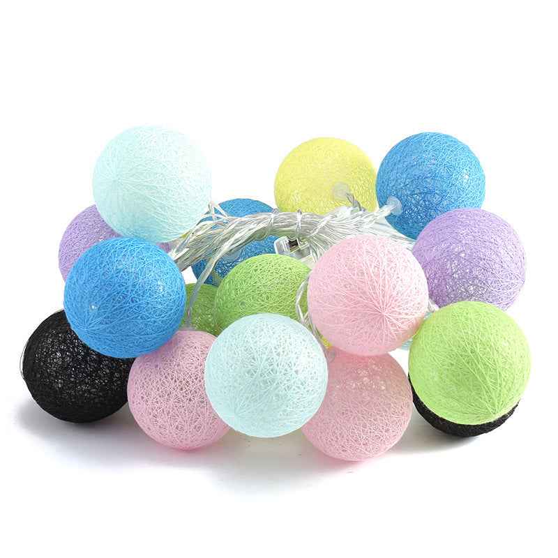 LED Cotton Ball String Lights - Festoon Ornamental Lamp for Christmas & Parties - DropOnline.co