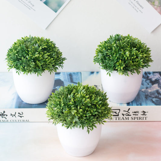 Premium Simulated Plant Bonsai - Artificial Green Home Decoration with Basin