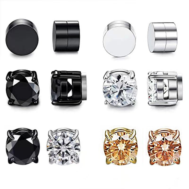 Unisex Stud Earrings - 6mm Minimalist Round Earrings for Men & Women
