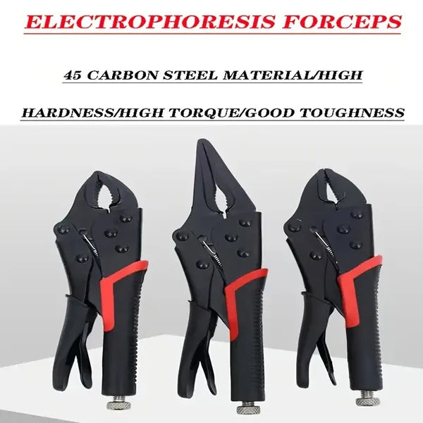 Heavy Duty 8in-10in Multi-Purpose Locking Clamp | Industrial Grade General Purpose Pressure Clamp With Forged Steel Jaws And 360° Swivel Base - Manually Adjustable Vise Grip For Welding, Woodworking,