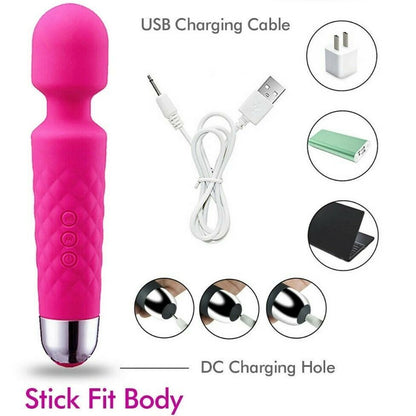 Magic Massage Wand Muscle Relaxation Massager 20 Speed Vibrating Full Body Therapy Motor Vibration - DropOnline.co