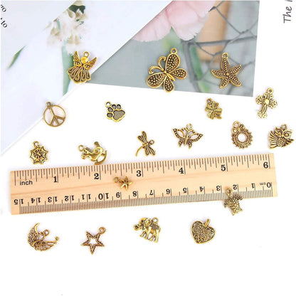 200Pcs Gold Charms Bulk Antique Gold Charms For Jewelry Making Charm Bracelet Necklace Earrings DIY Craft Making-Selling On Amazon Is Prohibited - DropOnline.co