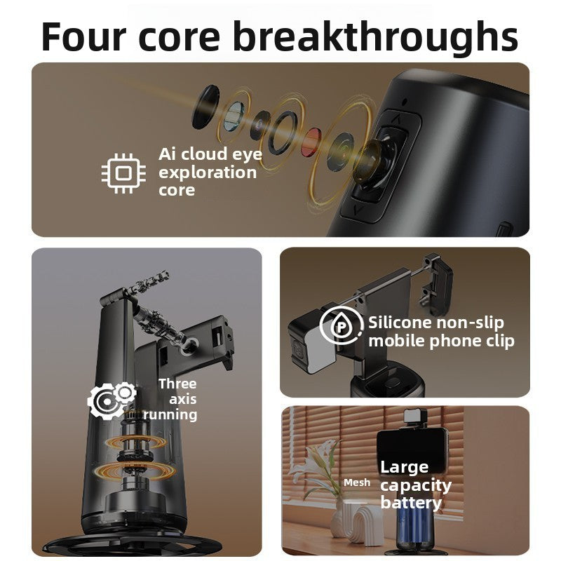 Auto-Tracking Phone Tripod - 360° Smart Follow Tripod Stand with AI Technology