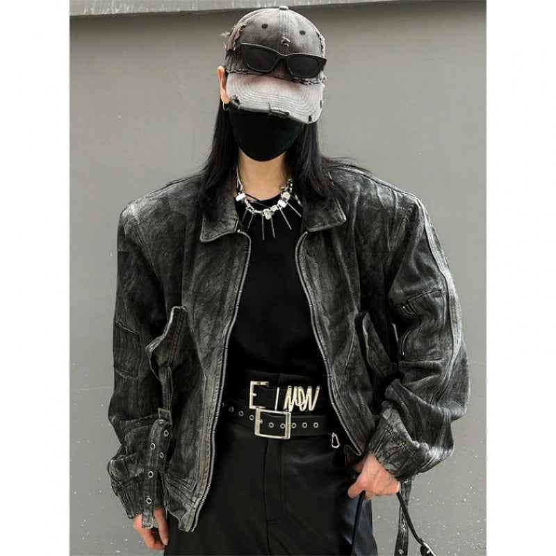 Vintage Distressed Men's And Women's Denim Jacket