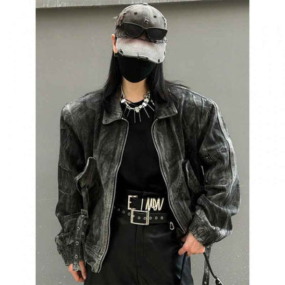 Vintage Distressed Men's And Women's Denim Jacket