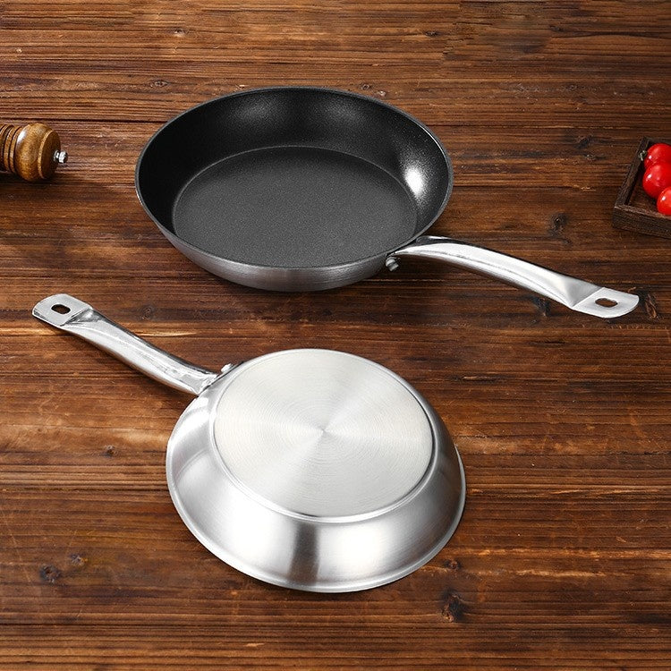 Premium Non-Stick Stainless Steel Frying Pan - 24cm Professional Cookware