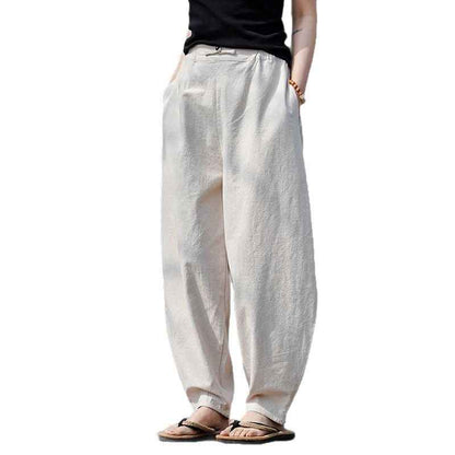 Linen Casual Harem Pants Loose Wide-leg Pants