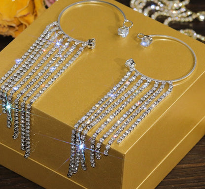 Fashionable And Simple Long Tassel Earrings - DropOnline.co