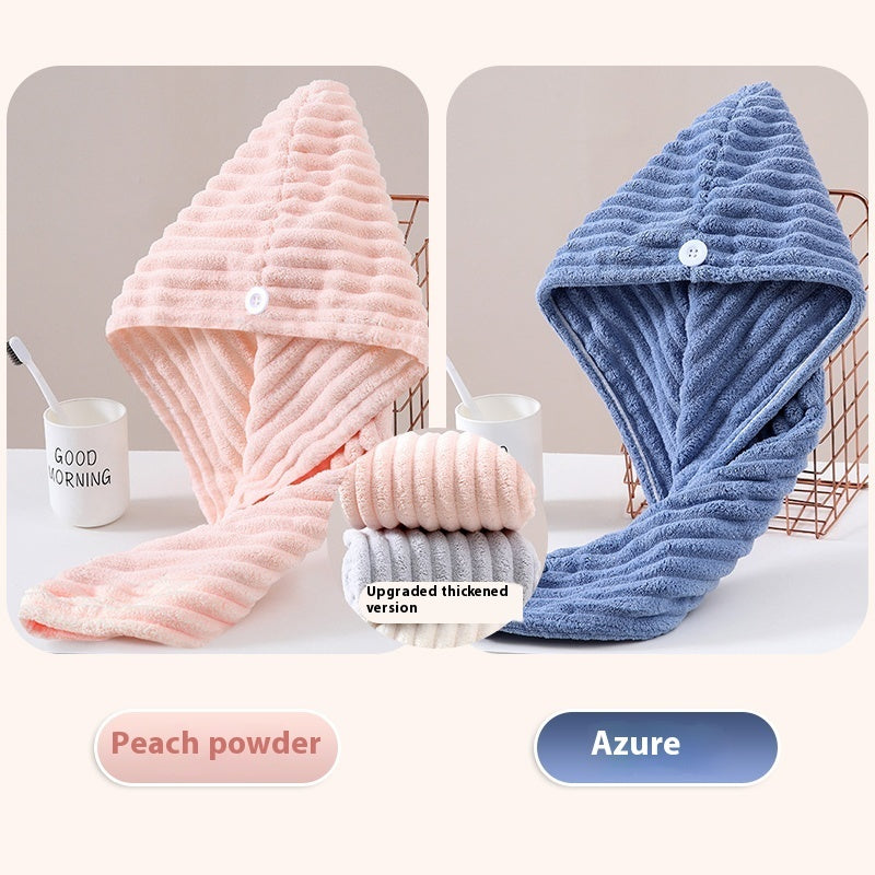 Candy Velvet Hair-drying Cap Thick Absorbent Headscarf