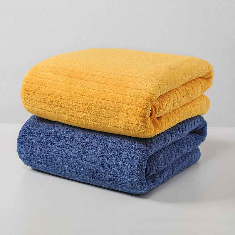 Extra Large Extra Thick Coral Fleece Bath Towelhighly Absorbent Soft And Quick Drying