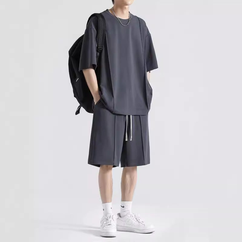 Men's Ice Silk T-Shirt - Cooling Short Sleeve Summer Shirt
