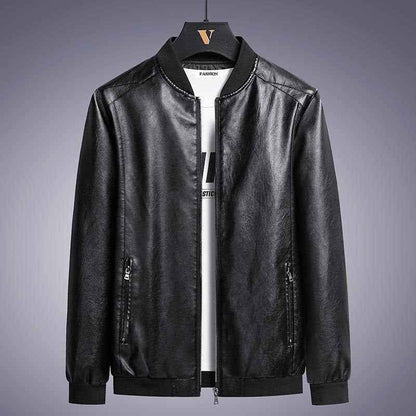 Men's Plus Size Leather Jacket Coat