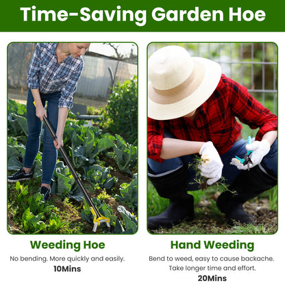 60.63in OR 46.06in Adjustable Garden Hoe Handheld Stirrup Hula Hoe Scuffle Loop Hoe Gardening Weeder Cultivator Weeding Rake For Weeding Loosening Soil