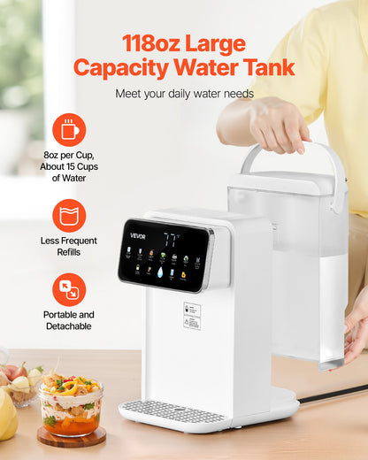 Countertop Instant Hot Water Dispenser With 7 Temps 7 Volumes 118oz Tank