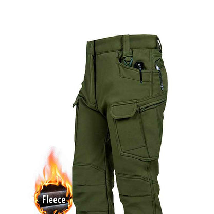 Outdoor Technical Trousers Men's Soft Shell Tactical Pants Fleece Warm Leisure