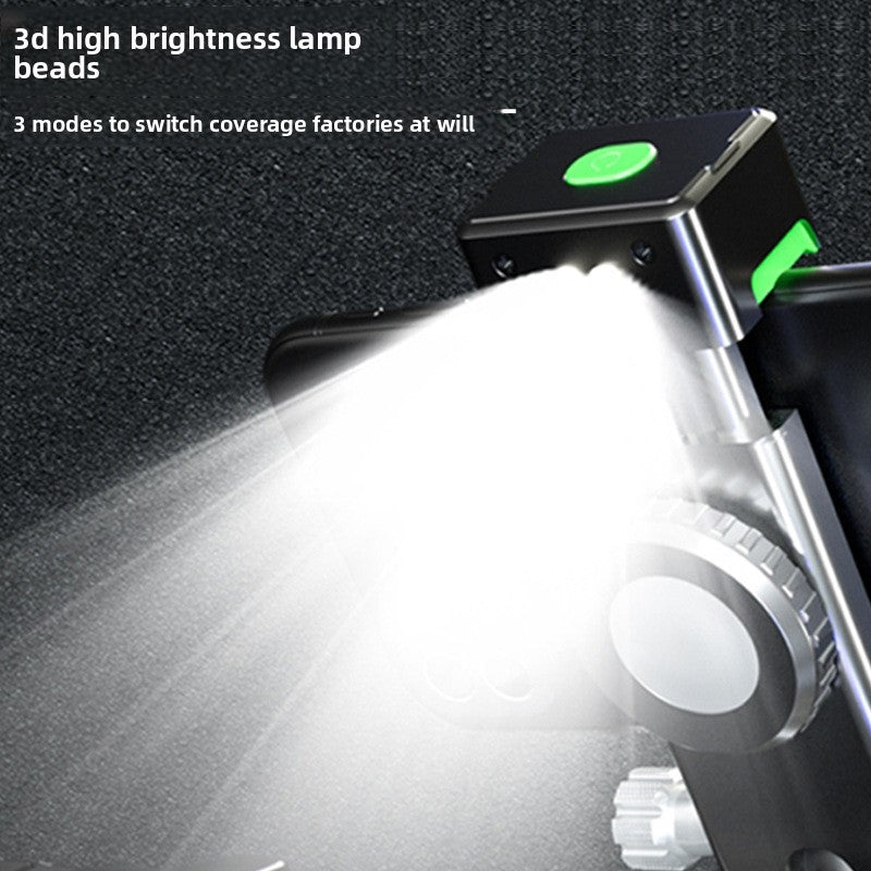 Bike Phone Mount with LED Light - Secure Handlebar Holder for Cycling