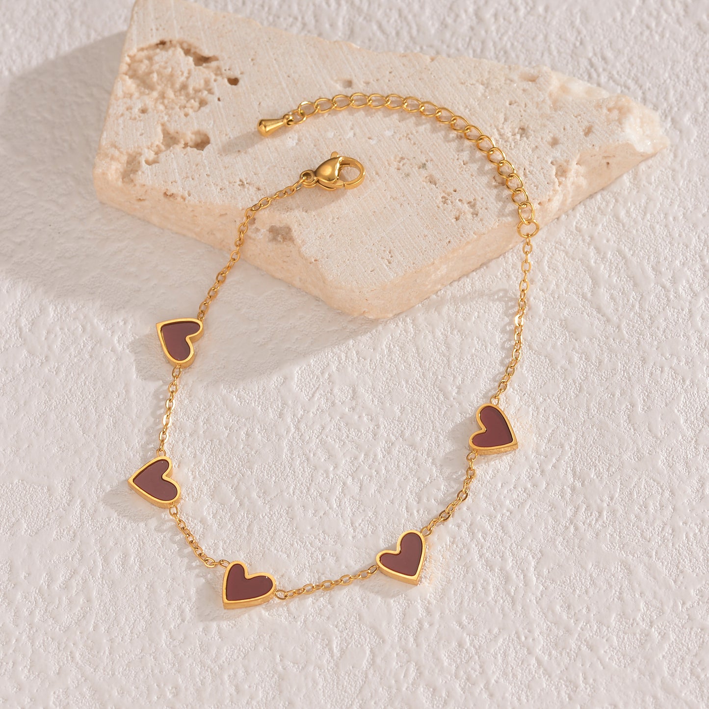 Love Heart Bracelet - Stainless Steel Dripping Heart Design