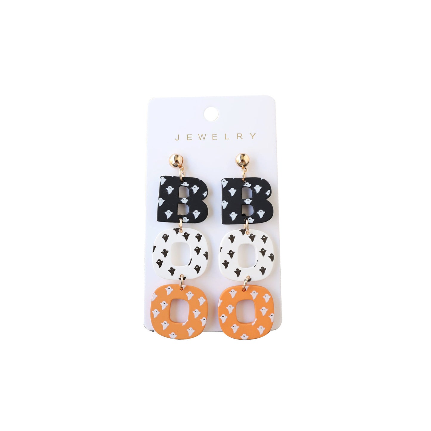 Halloween Polymer Clay Earrings - Acrylic Paint Design