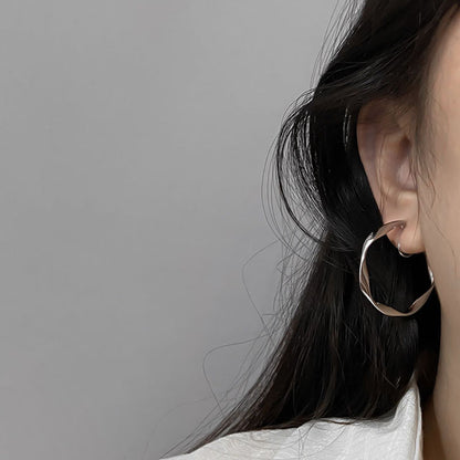 925 Silver Needle Vintage Geometric Metal Earrings - DropOnline.co