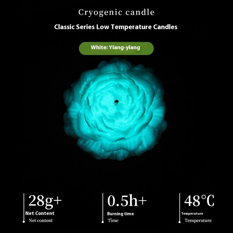 Luminous Low Temperature Candles Wax Drip Aromatherapy Gradient Rose Sentiment Gift