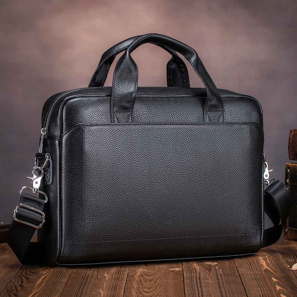 Fashion Men's First Layer Cowhide Portable Portfolio