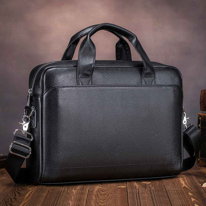 Fashion Men's First Layer Cowhide Portable Portfolio