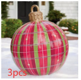 Giant Inflatable Christmas Ball 60cm - PVC Outdoor Ornament Decoration for Tree & Yard