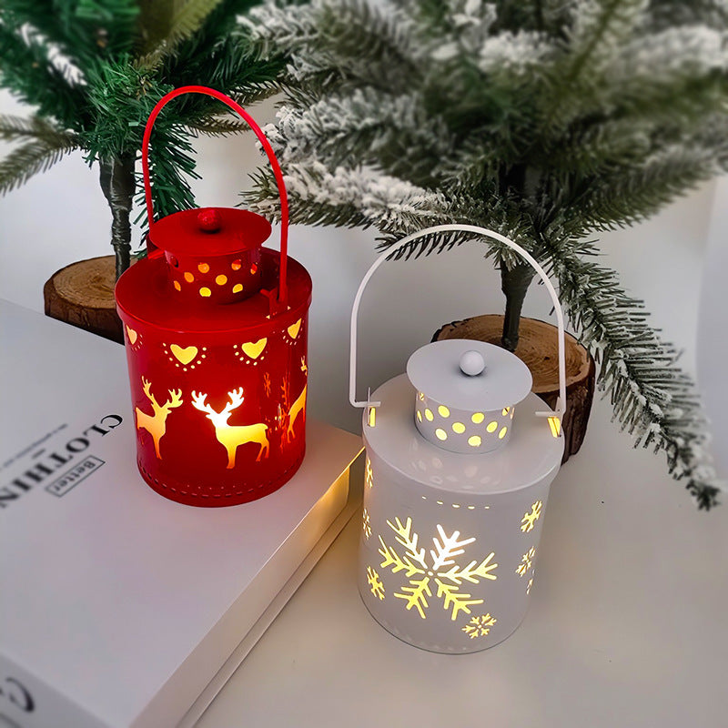 Christmas LED Candle Lantern - Nordic Style Electronic Wind Light Holiday Decoration