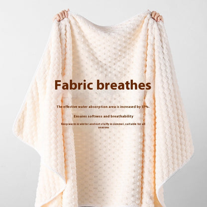 Drizzling Plus-sized Thick Bath Absorbent Not Easy To Shed Hair Class A Coral Fleece Bath Towel