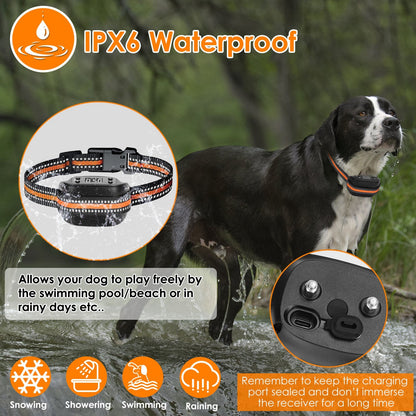 2 In 1 Dog GPS Fence Tracker Wireless GPS Dog Fence GPS Dog Collar With 32-2887FT Radius IPX6 Waterproof For Small Medium Large Dogs - DropOnline.co