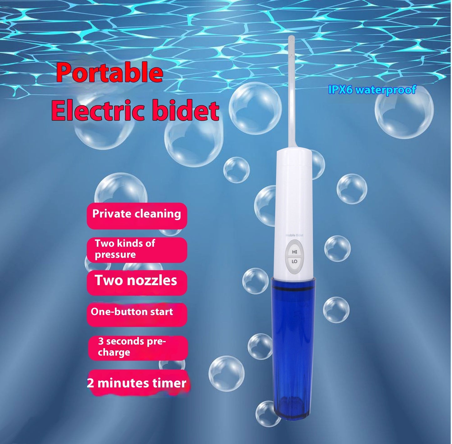 Portable Electric Bidet - USB Rechargeable Personal Hygiene Rinser for Baby Care & Travel