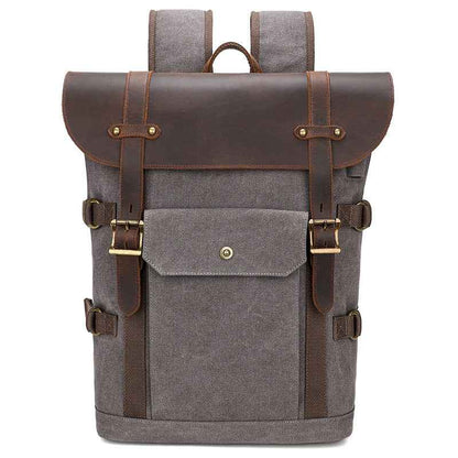 European And American Computer Crazy Horse Leather Backpack