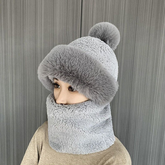 Women's Outdoor Hat - Ear & Wind Protection Single-Layer Fleece-Lined Winter Cap