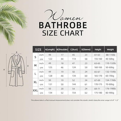 RONGTAI Womens Bathrobe Ladies Fleece Plush Warm Long Robes Fleece Nightgown Sleepwear - DropOnline.co