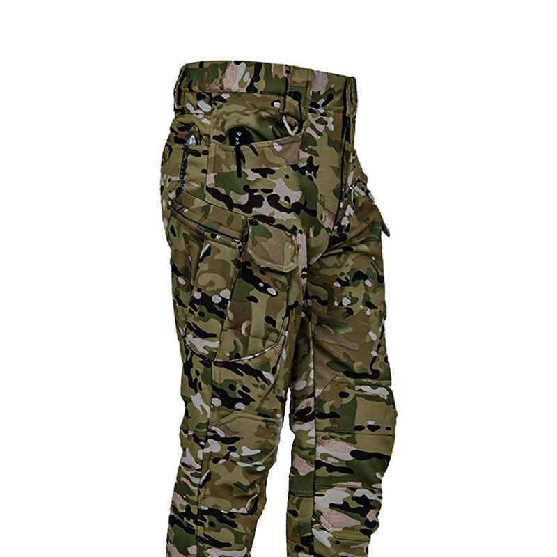 Outdoor Technical Trousers Men's Soft Shell Tactical Pants Fleece Warm Leisure