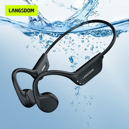 IPX8 Waterproof Headset Swimming Bluetooth Headphones With 32G TF Card Sports Wireless Earbuds Stereo Bone Conduction Earphone - DropOnline.co