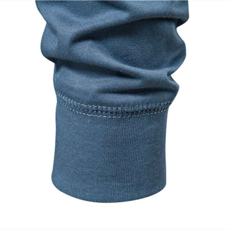 Men's Casual European Size Round Neck Long Sleeve T-shirt