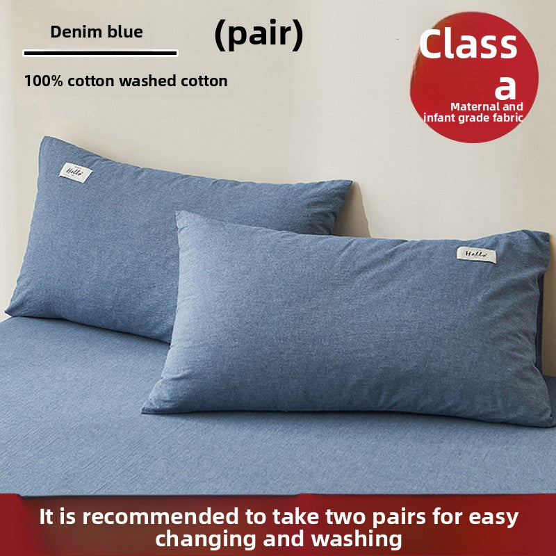 Pure Cotton Pillowcase - Premium Natural Fiber Pillow Cover
