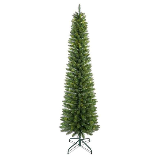 PVC Pencil Christmas Tree - 5ft-7ft Slim Green Design