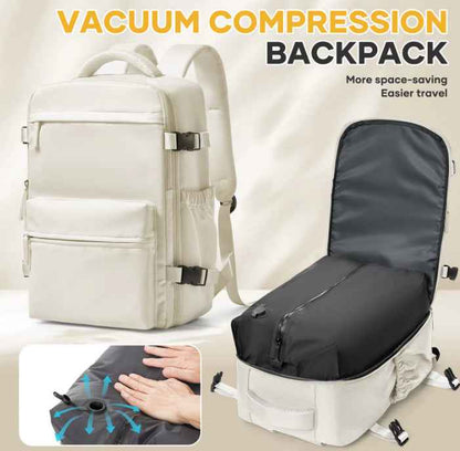 A Comfortable And Durable Backpack With A Vacuum Pump Compression Custom Logo Zipper Seal