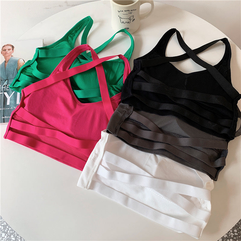 Women's Knitted Camisole - Seamless Padded Tank Top